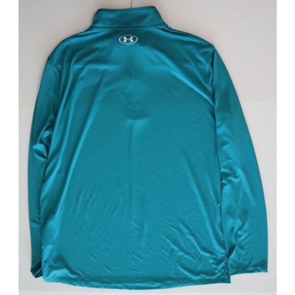Under Armour 1376844-722 Men's Sz XLT Teal/White Team Tech L/S 1/4 Zip Pullover - Picture 8 of 11